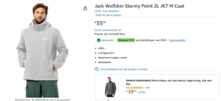Jack Wolfskin Functioneel jack Waterafstotend & winddicht & ademend voor €35,99 bij Amazon