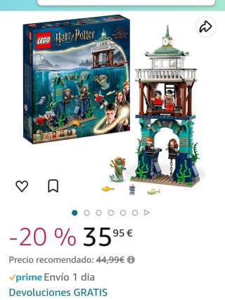 LEGO 76420 Harry Potter Torneo de los Tres Magos: El Lago Negro por 35,95€.