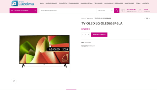 TV OLED LG OLED65B46LA por solo 676€