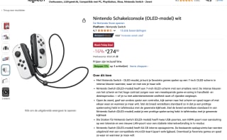 Nintendo Switch OLED console wit voor €274,50