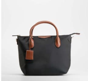 Bolso mano nylon negro PICCOLA PIU por 12,99€