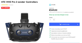 HTC VIVE Pro 2 - VR-headset voor €549 bij Unboundxr