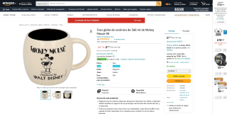 Taza globe Mickey Mouse por 6,95€