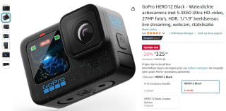 GoPro HERO 12 black voor €325 via Amazon