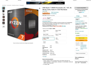 Procesador Ryzen 7 5800x a tan solo 152€