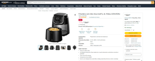 Fritadeira da Midea, modelo GourmetFry de 4L - R$ 364