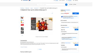 Smart TV MiniLED 65" TCL 65C805, 4K UHD por 699€