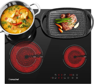 MZCHEF Placa vitrocerámica 4 zonas por 109,81€