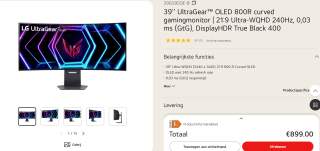 LG UltraGear 39GS95QE-B monitor voor €899 bij LG
