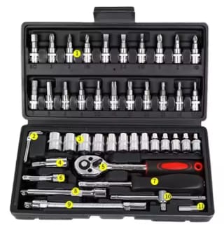 Kit de herramientas de reparación 46 piezas por 6,52€