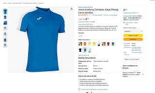 Camiseta Joma Academy Juego Manga Corta Niños por solo 4,95€