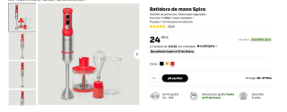 Mellerware Batidora de Mano Spiro! por 24,99€