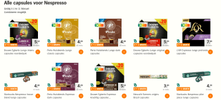Alle capsules voor Nespresso 2+1 gratis bij de AH