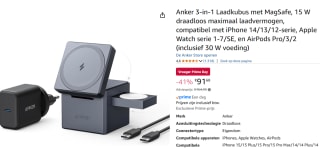 Anker 3-in-1 Cube met MagSafe voor €91,68 bij Amazon.
