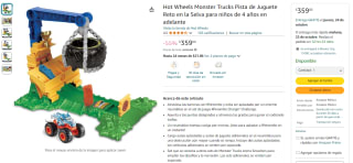 Hot Wheels Monster Trucks Pista en la Selva por $359 en Amazon