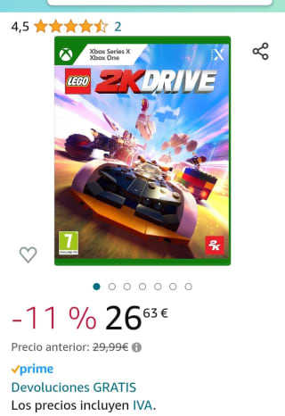 LEGO® 2K Drive Xbox Series X, Xbox One por 26,63€.