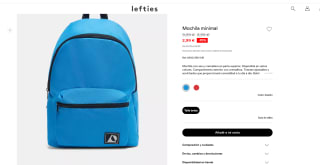 Mochila minimal en color rojo o azul por 2,99€