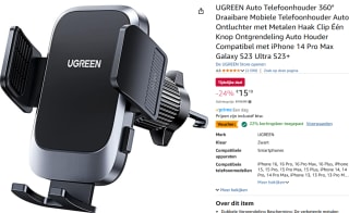 UGREEN telefoonhouder voor in de auto voor €11,85 bij Amazon