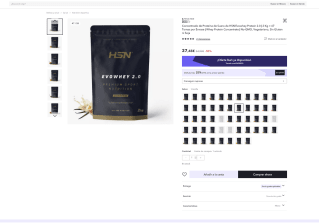 Concentrado de Proteína Suero HSN Evowhey Protein 2.0 2 Kg por 24,70€