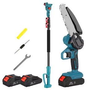Motosierra eléctrica de poste telescópico inalámbrica con 2 baterías por 50,99€