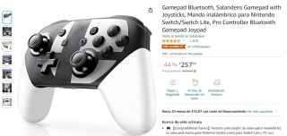 Control inalámbrico para Nintendo Switch por $257 en Amazon