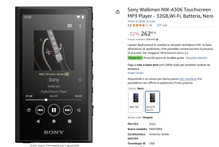 Sony Walkman NW-A306 - Touchscreen MP3-speler - 32GB voor €262,87 bij Amazon