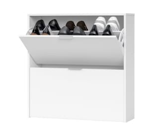 Zapatero Miroytengo 2 puertas abatibles en blanco mate por solo 53,11€