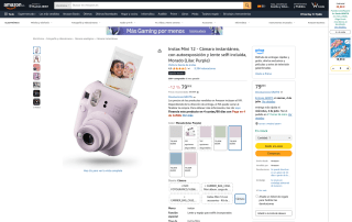 Instax Mini 12 Fujifilm morado por 79€