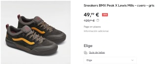 Zapatillas Vans BMX Peak X Lewis Mills por 49.99€