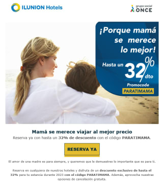 32% DTO en Hoteles Ilunion