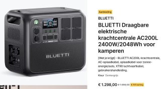 BLUETTI AC200L Draagbare Powerstation 2400W/2048Wh voor €1298 bij Decathlon