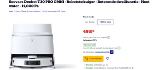Ecovacs Deebot T30 Omni Pro robotstofzuiger voor €498,66 bij Bol