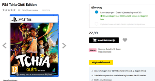 PS5 Tchia Oléti Edition voor €22,99 bij Intertoys