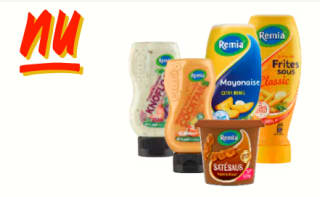 Remia 2 knijpflessen à 250 ml, 500 ml of satésauzen 1+1 gratis bij de Jumbo