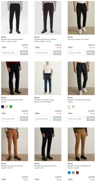 DUSTIN - Pantalones para hombre hasta 10€
