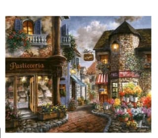 Kit para bordado punto de cruz, modelo ciudad por 12,09