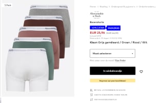 Abercrombie & Fitch Set van 5 boxershorts voor €25,95 bij About You