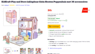 KidKraft Play & Store houten poppenhuis voor €30 bij Bol.com & Amazon