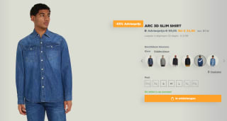 G-Star Arc 3D Slim heren overhemd voor €34,98 bij G-Star