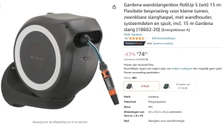 GARDENA - Wandslangenbox RollUp S - Slanghouder - 15 Meter - Ø 11 mm voor €74,25 bij Amazon