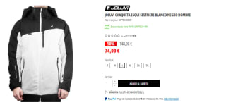 Chaqueta de Esquí Joluvi Sestriere para hombre por 74€