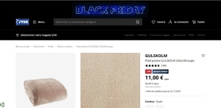 Plaid polaire GULSKOLM 220x240 à 11€