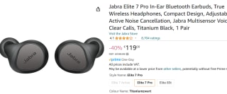 Jabra Elite 7 Pro Earbuds voor €199 bij Amazon.nl