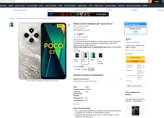 POCO C75 8+256GB 6.88" Gold DS EU por solo 97€