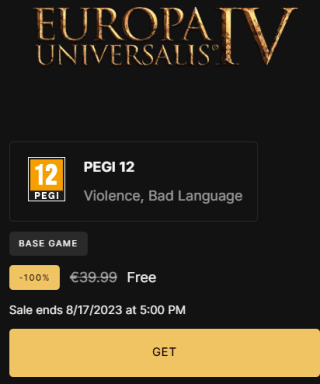 Europa Universalis IV gratis bij Epic games