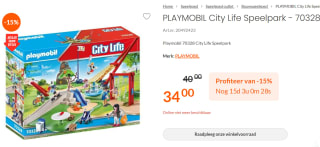 PLAYMOBIL City Life Speelpark - 70328 voor €34 bij Fun