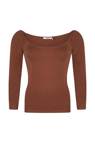 NA-KD Off-Shoulder Top Van Jersey voor €4,99