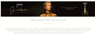 Gratis sample Dior J’Adore eau de parfum Infinissime