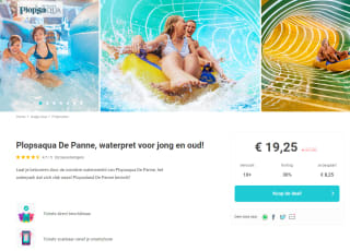 Ticket Plopsaqua De Panne voor €19,25