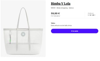 Bolso Shopping Bimba Y Lola MESH por 59.99€
